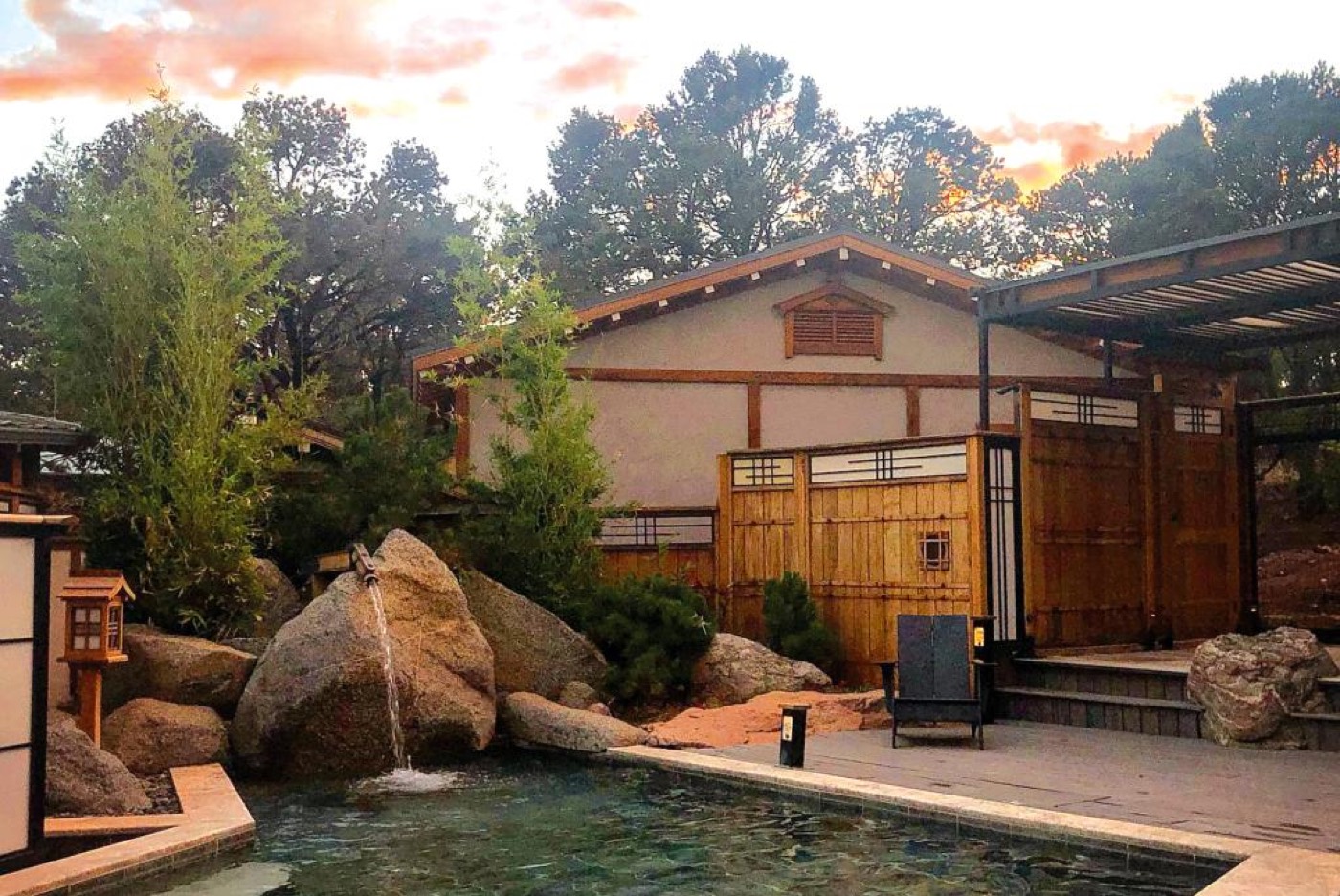 Onsen at dusk